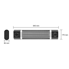 Chauffage infrarouge 2500W OMEGA