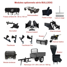 Motoculteur Bulldog PRO 10 CV diesel avec rotovator 65 cm et démarrage électrique