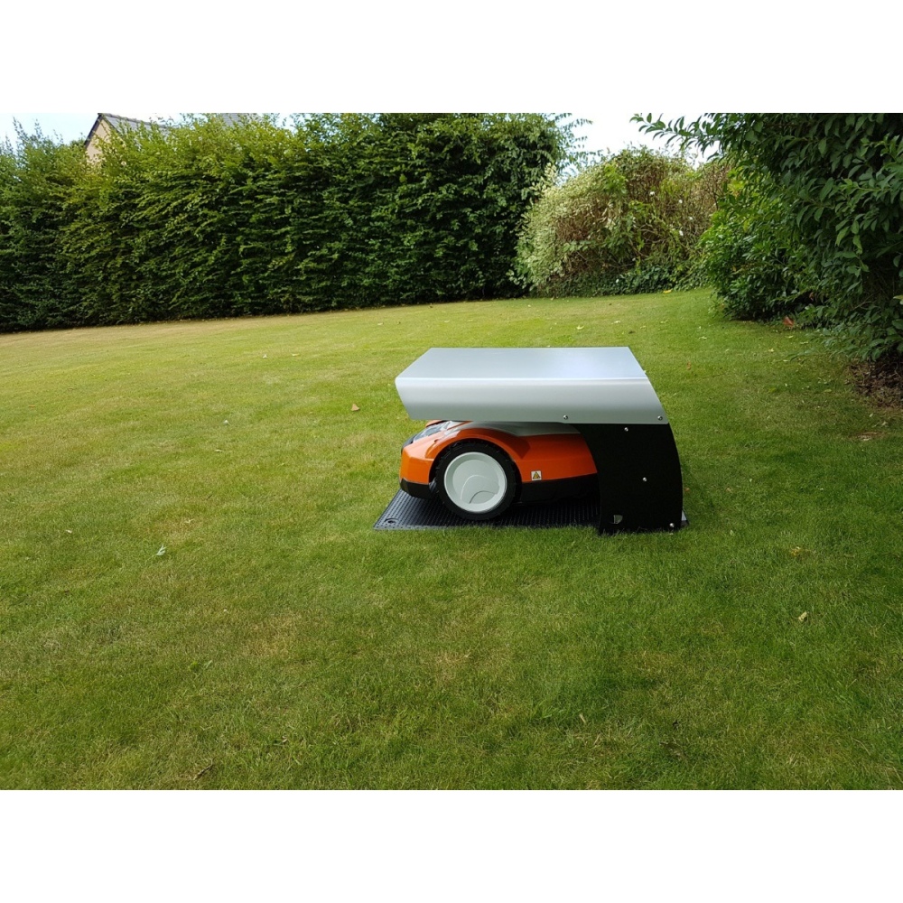 Abri Pour Robot Tondeuse ROBOT PROTECT Side V2 - 62x70x33 Cm, Universel, Résistant Aux Intempéries