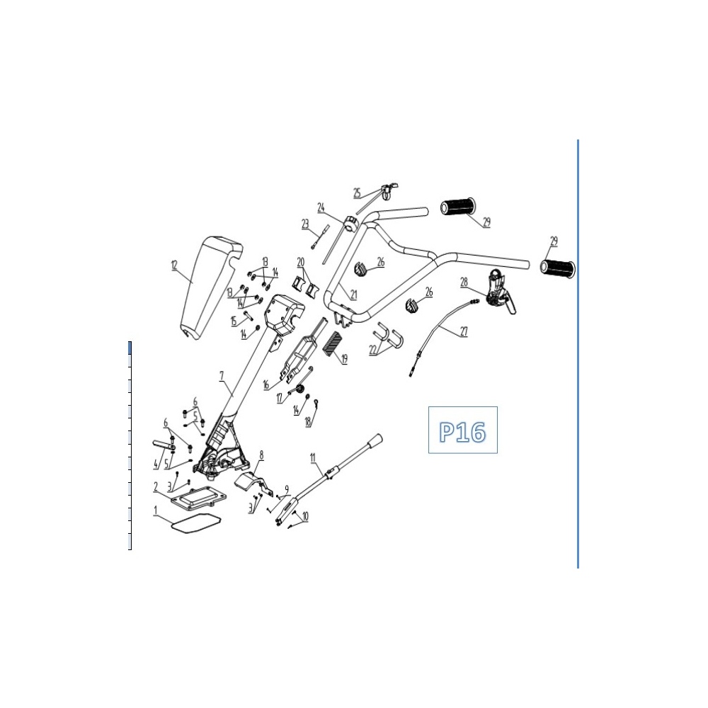 Poignée de gaz pour Goodyear GY700TL