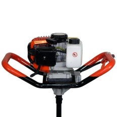 Tarière thermique 52 cm3, 3 CV + lot de 3 mèches (40, 80 et 100 mm)