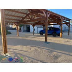 Charpente bois Douglas 2 pentes asymétriques