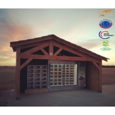 Charpente bois Douglas 2 pentes asymétriques