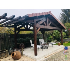 Charpente bois Douglas 2 pentes asymétriques