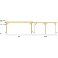 Abri toit plat en bois Douglas