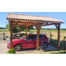 Carport bois Douglas 2 pentes symétriques