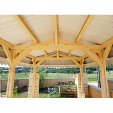 Carport bois Douglas 2 pentes symétriques -  Hauteur de passage 3,20 m