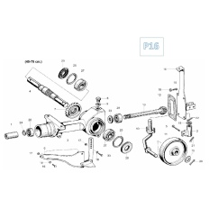 Axe engrenage conique pour rotavator GY16RTE