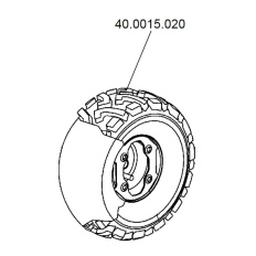 Pneu seul 15X6.00-6 pour cellule P70 EUROSYSTEM