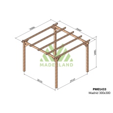 Pergola en bois massif MADRID