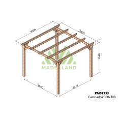 Pergola en bois massif CAMBADOS