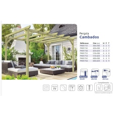 Pergola en bois massif CAMBADOS