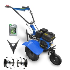 Motoculteur thermique 208 cc - 7 CV GOODYEAR avec roues, fraises et soc