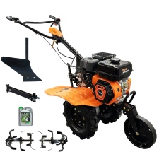 Motoculteur thermique 212 cc - 7 CV ZEUS FORCE  avec roues, fraises et charrue