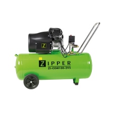 Compresseur 100 litres Zipper ZI-COM100-2V5 bi-cylindre en V livré avec kit accessoires 5 pièces