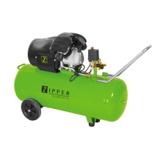 Compresseur 100 litres Zipper ZI-COM100-2V5 bi-cylindre en V livré avec kit accessoires 5 pièces