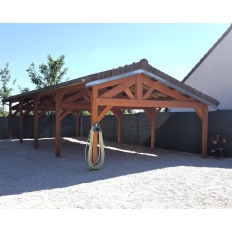 Charpente bois Douglas 2 pentes asymétriques