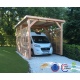 Carport bois Douglas toit plat -  Hauteur de passage 3,20 m