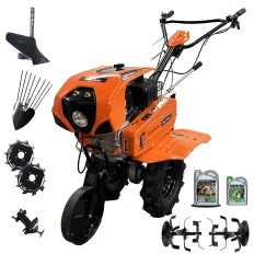 Motoculteur thermique professionnel 212 cc - 7 CV ZEUS FORCE  avec full kit et phare
