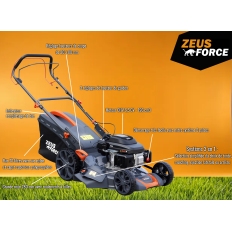 Tondeuse à Essence 196 cm³ autotractée ZEUS FORCE LM56Z-2L-P  56 cm - Série PREMIUM +