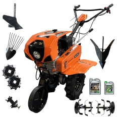 Motoculteur thermique professionnel 212 cc - 7 CV ZEUS FORCE  avec full kit et butoir