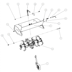 Pont complet pour rotovator 65 cm BULLDOG - TAURUS
