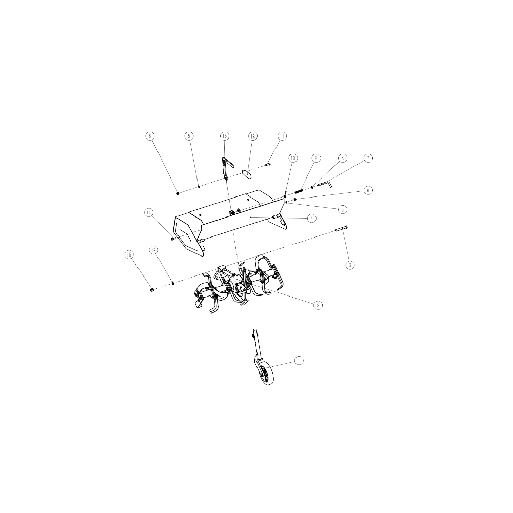 Pont complet pour rotovator 65 cm BULLDOG - TAURUS Pont complet pour rotovator 65 cm BULLDOG - TAURUS