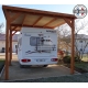 Carport bois Douglas toit plat pour camping-car -  Hauteur de passage 3,20 m