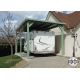 Carport bois Douglas toit plat pour camping-car -  Hauteur de passage 3,20 m