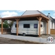 Carport bois Douglas toit plat pour camping-car -  Hauteur de passage 3,20 m