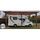 Carport bois Douglas toit plat pour camping-car -  Hauteur de passage 3,20 m