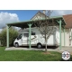 Carport bois Douglas toit plat pour camping-car -  Hauteur de passage 3,20 m