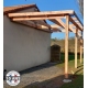 Carport bois Douglas toit plat adossé -  Hauteur de passage 3,20 m
