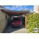 Carport bois Douglas toit plat adossé -  Hauteur de passage 3,20 m