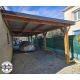 Carport bois Douglas toit plat adossé -  Hauteur de passage 3,20 m