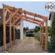 Carport bois Douglas monopente