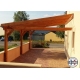 Carport bois Douglas monopente adossé