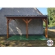 Carport bois Douglas monopente adossé