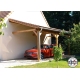 Carport bois Douglas monopente adossé