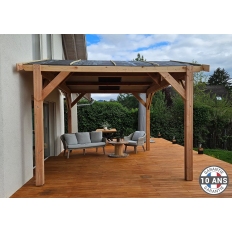 Carport bois Douglas 2 pentes symétriques - Hauteur de passage 2,50m