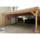 Carport bois Douglas 2 pentes symétriques - Hauteur de passage 2,50m