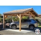 Carport bois Douglas 2 pentes symétriques - Hauteur de passage 2,50m