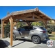 Carport bois Douglas 2 pentes symétriques - Hauteur de passage 2,50m