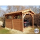 Carport bois Douglas 2 pentes symétriques - Hauteur de passage 2,50 m