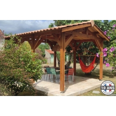 Carport bois Douglas 2 pentes symétriques - Hauteur de passage 2,50 m