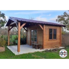 Carport bois Douglas 2 pentes symétriques - Hauteur de passage 2,50 m