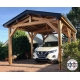 Carport bois Douglas 2 pentes symétriques - Hauteur de passage 2,50 m