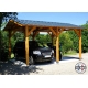 Carport bois Douglas 2 pentes symétriques - Hauteur de passage 2,50 m