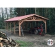 Carport bois Douglas 2 pentes symétriques - Hauteur de passage 2,50 m