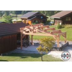 Charpente bois Douglas 2 pentes asymétriques